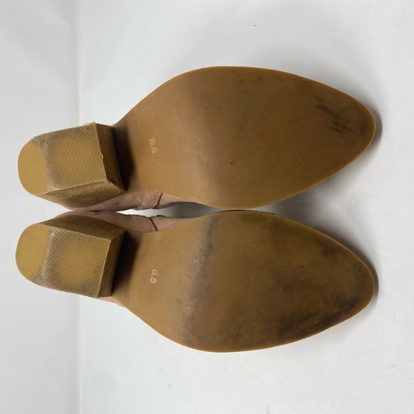 Jeffrey Campbell Muskrat Suede Leather Booties Tan Size 6.5 - Picture 7 of 9